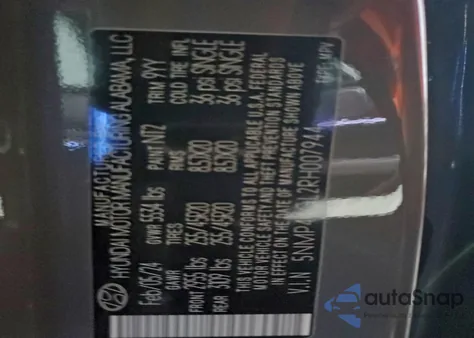 2024 Hyundai Santa Fe Limited z USA, uszkodzony, nr VIN 5NMP44GL2RH007944